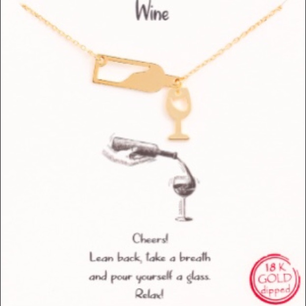 wine O'Clock somewhere Necklace